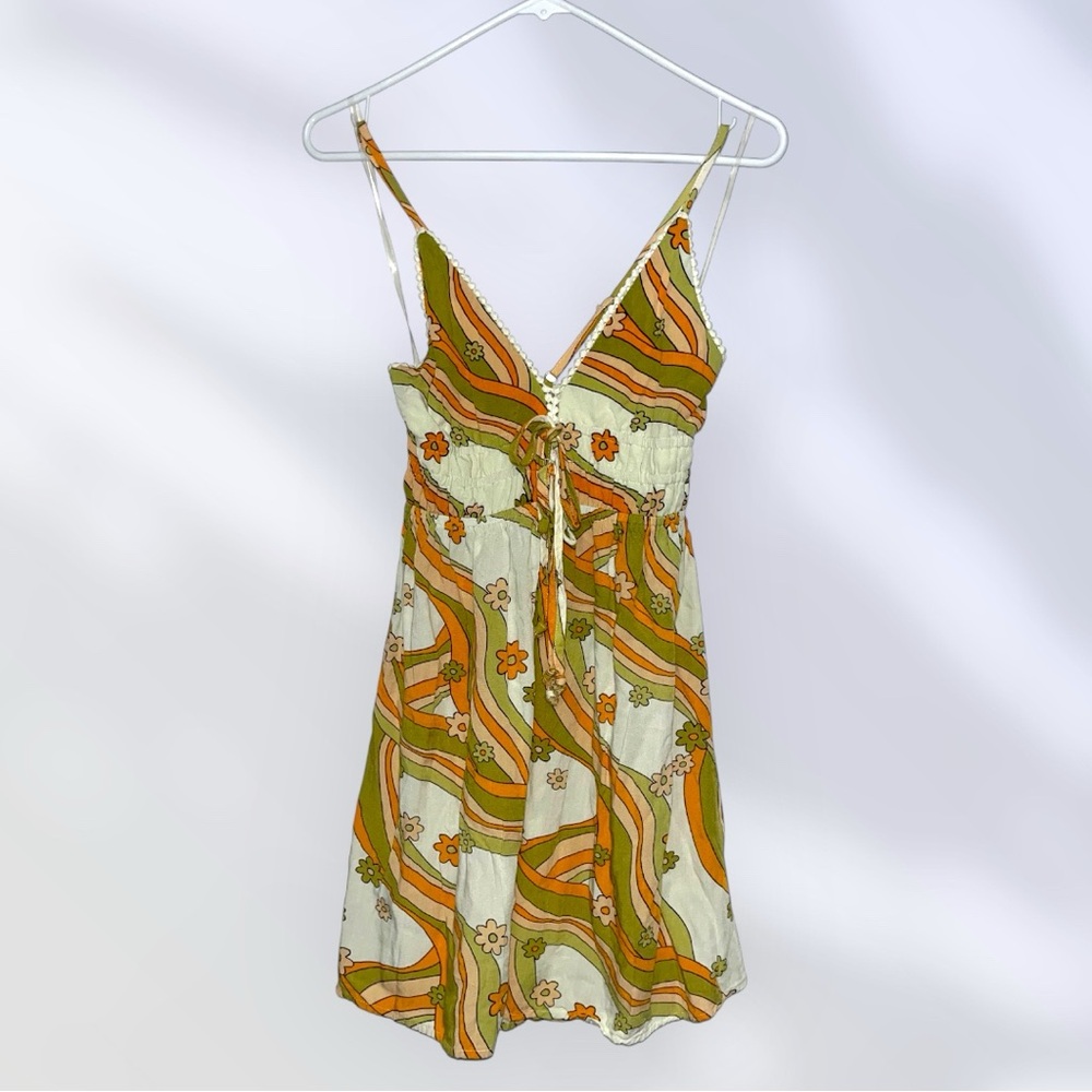 Retro Patterned Summer Dress